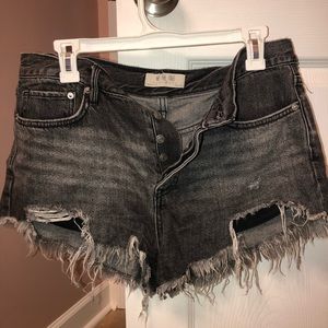 Free People black jean shorts, size 28